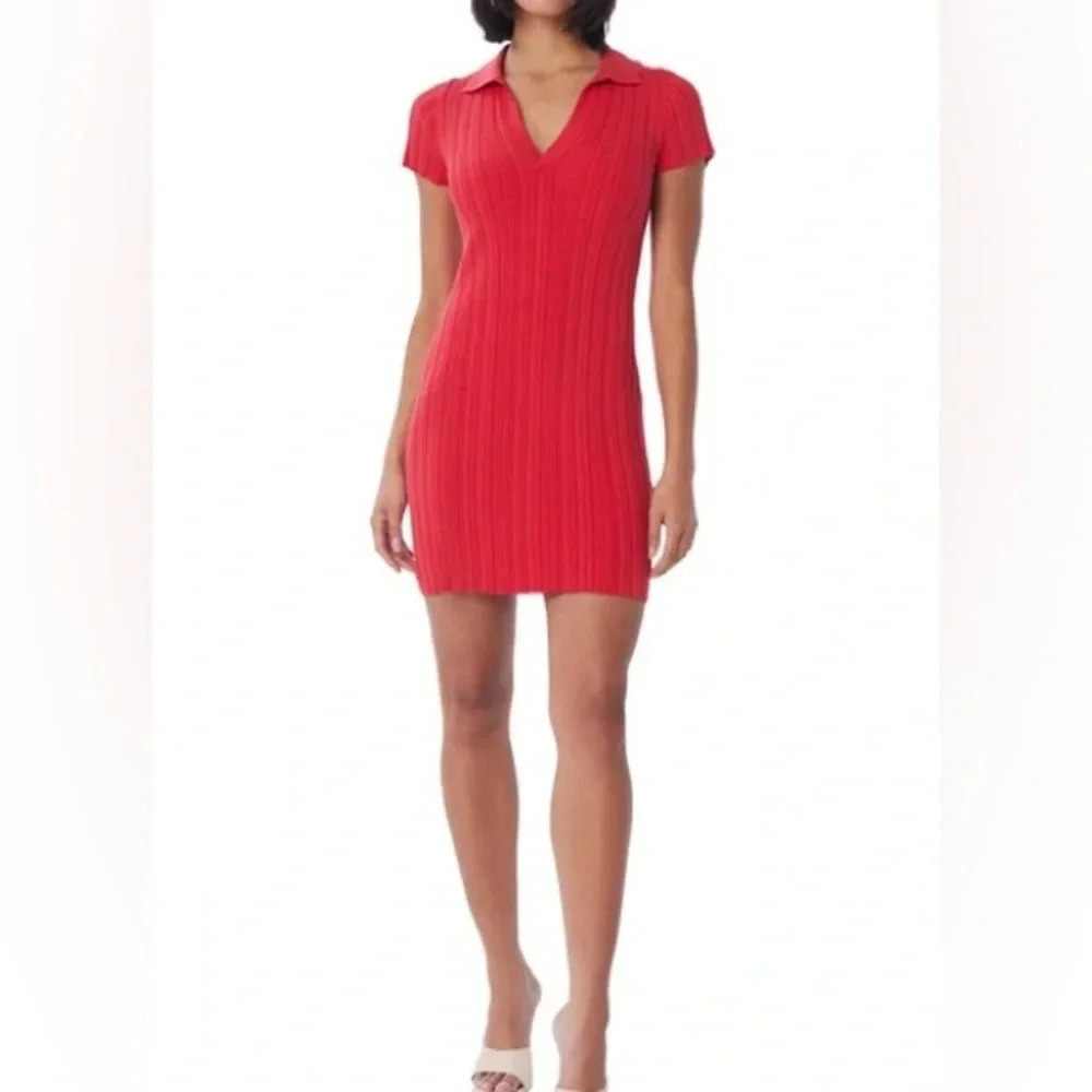 Nwt Lita By Ciara Ribbed Red Dress